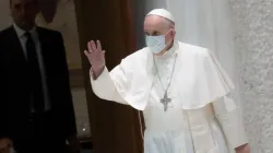 Pope Francis attends a general audience at the Vatican. Daniel Ibáñez/​CNA.